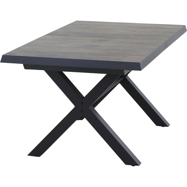 SINCRO Ausziehtisch 160/200x90cm matt anthrazit/washed grey