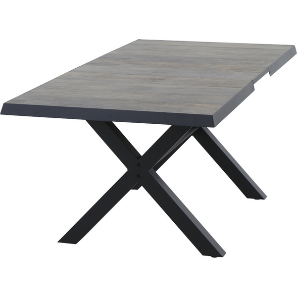 SINCRO Ausziehtisch 160/200x90cm matt anthrazit/washed grey
