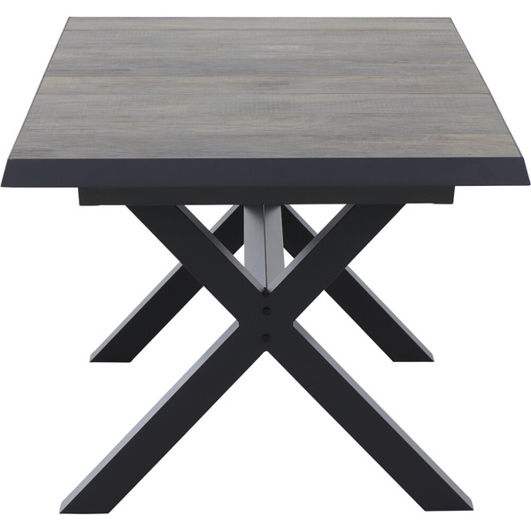 SINCRO Ausziehtisch 160/200x90cm matt anthrazit/washed grey