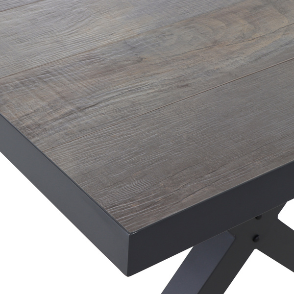 SINCRO Ausziehtisch 160/200x90cm matt anthrazit/washed grey