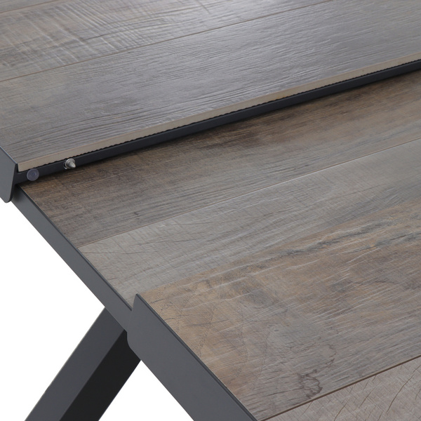 SINCRO Ausziehtisch 160/200x90cm matt anthrazit/washed grey