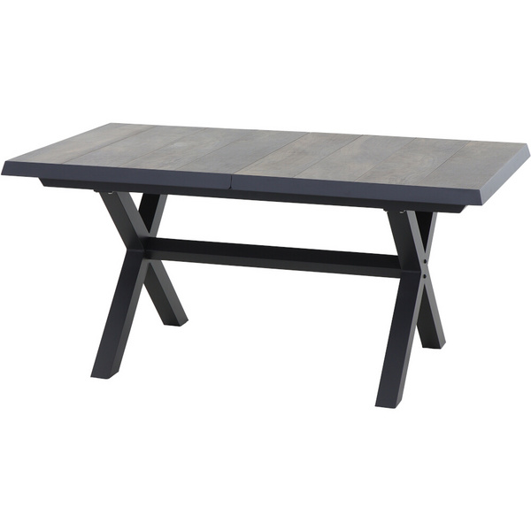 SINCRO Ausziehtisch 160/200x90cm matt anthrazit/washed grey