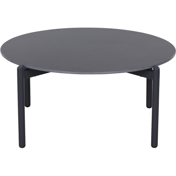 ROMA Loungetisch Ø80cm matt anthrazit Vollpanama, Bez. 90% Acryl und 10% Leinen
