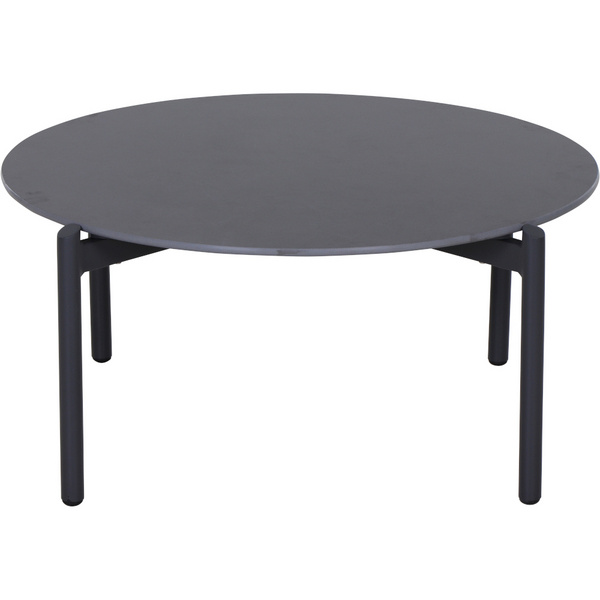 ROMA Loungetisch Ø80cm matt anthrazit Vollpanama, Bez. 90% Acryl und 10% Leinen