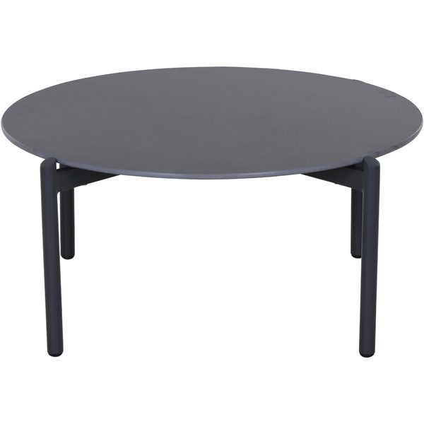 ROMA Loungetisch Ø80cm matt anthrazit Vollpanama, Bez. 90% Acryl und 10% Leinen