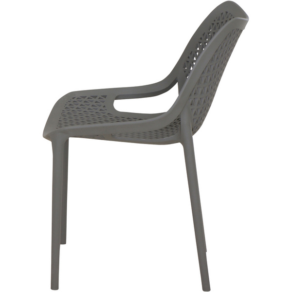 DISTRICT Stapelsessel grau Bouclé-Gewebe, Bez. 100% Polyester