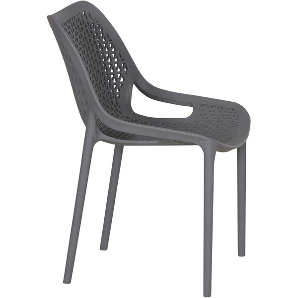 DISTRICT Stapelsessel grau Bouclé-Gewebe, Bez. 100% Polyester