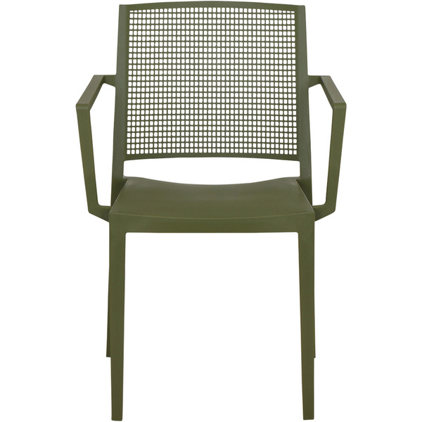 SQUARE Stapelsessel olive Bouclé-Gewebe, Bez. 100% Polyester