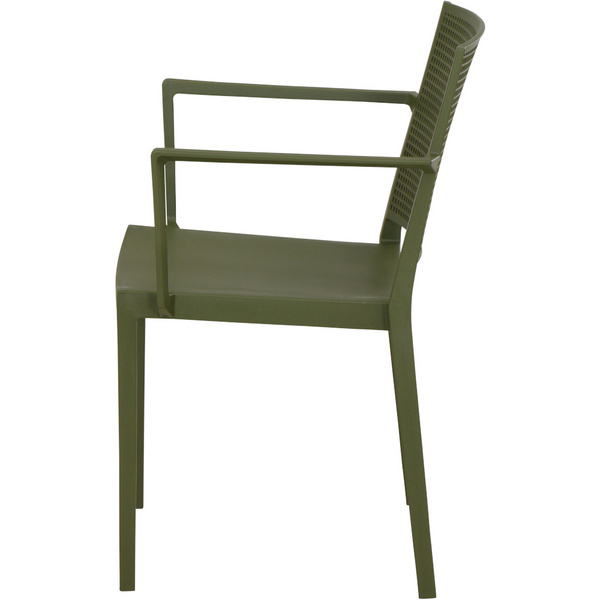 SQUARE Stapelsessel olive Bouclé-Gewebe, Bez. 100% Polyester