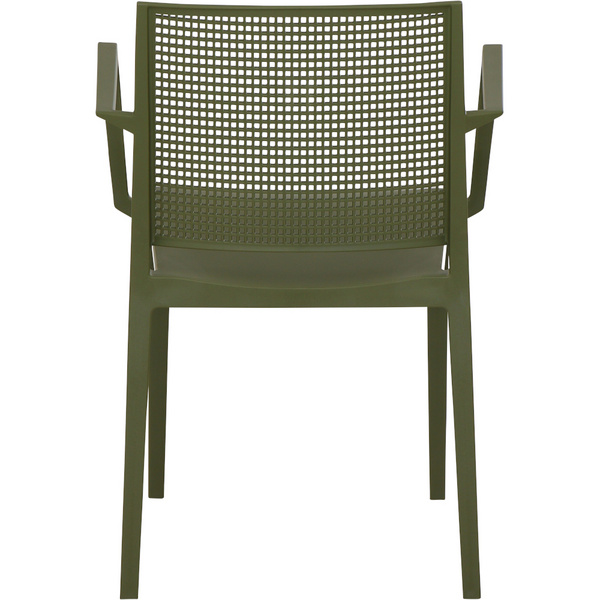 SQUARE Stapelsessel olive Bouclé-Gewebe, Bez. 100% Polyester