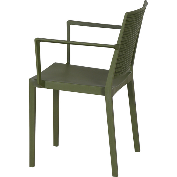 SQUARE Stapelsessel olive Bouclé-Gewebe, Bez. 100% Polyester