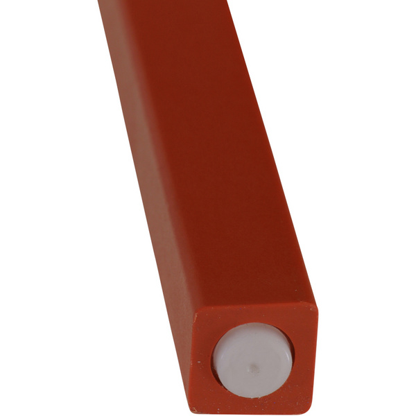LANE Stapelsessel brick AluGest., Ranotex® Bez., Armlehnen aus Teak