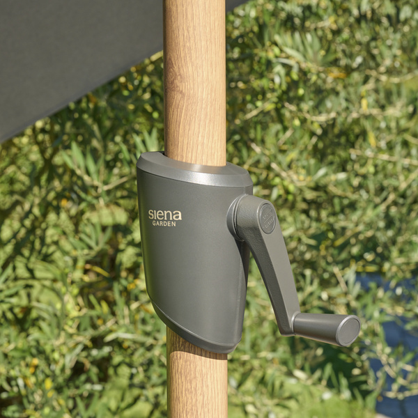 PINO Mittelstockschirm Ø300cm taupe-mel. AluGest., Rope, mit Kissen