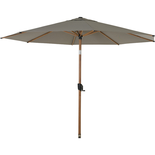 PINO Mittelstockschirm Ø300cm taupe-mel. AluGest., Rope, mit Kissen