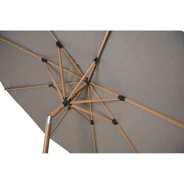 PINO Mittelstockschirm Ø300cm taupe-mel. AluGest., Rope, mit Kissen