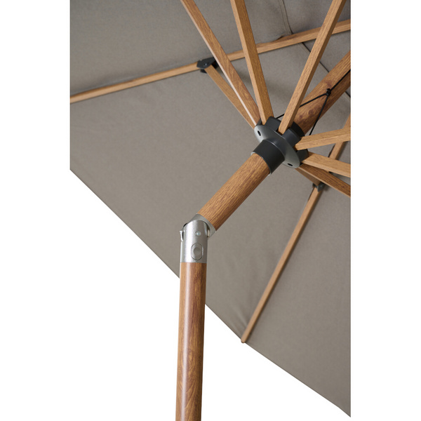 PINO Mittelstockschirm Ø300cm taupe-mel. AluGest., Rope, mit Kissen