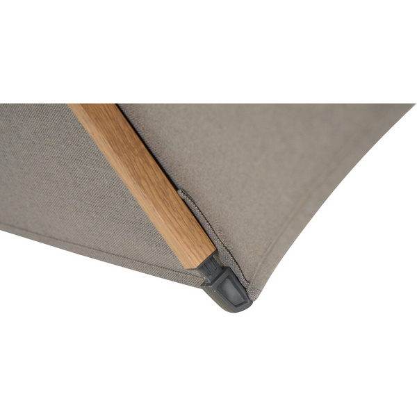 PINO Mittelstockschirm Ø300cm taupe-mel. AluGest., Rope, mit Kissen