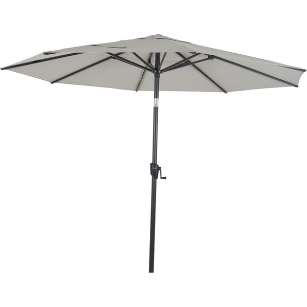 PINO Mittelstockschirm Ø300cm grau-mel. AluGest., Tischpl. aus gesinterter Stein in beige