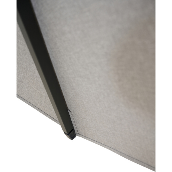 PINO Mittelstockschirm Ø300cm grau-mel. AluGest., Tischpl. aus gesinterter Stein in beige