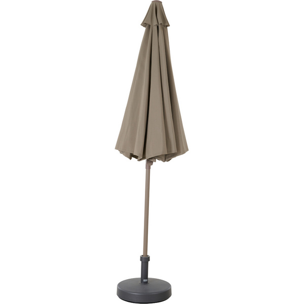 PAOLO Mittelstockschirm Ø270cm taupe AluGest., Tischpl. aus gesinterter Stein in beige