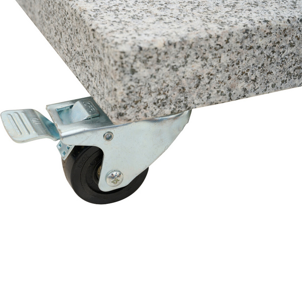 ENNIO Schirmständer 90kg AluGest., Textil, Armlehnen Teak