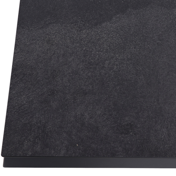 SINCRO Ausziehtisch 160/200x90cm matt anthrazit/ferro AluGest. in teaklook, Ranotex® Bez.