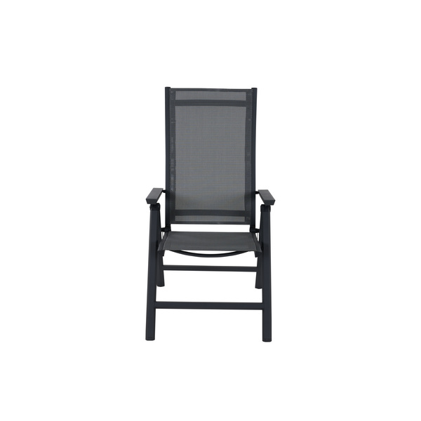 Tauro Klapp-Sessel, matt anthrazit Alu, TextilBez. royal-grey