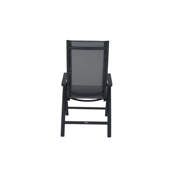 Tauro Klapp-Sessel, matt anthrazit Alu, TextilBez. royal-grey