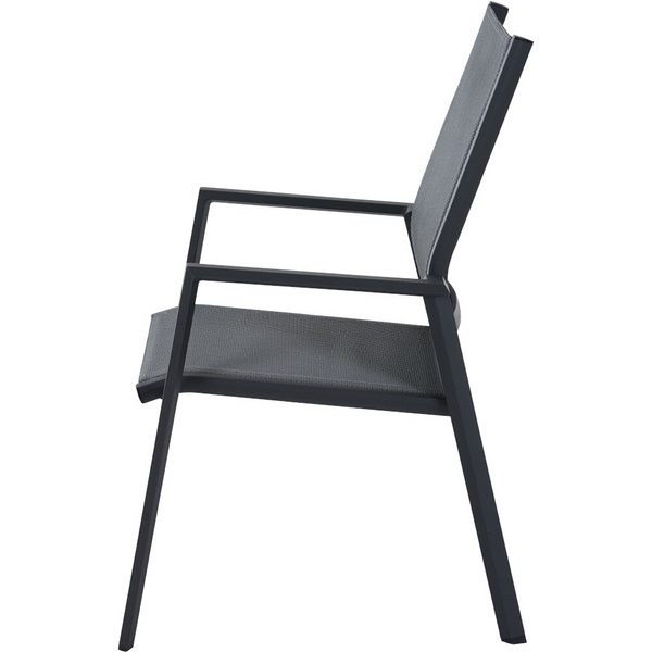TAURO Stapelsessel, matt anthrazit Gest. Alu matt anthrazit