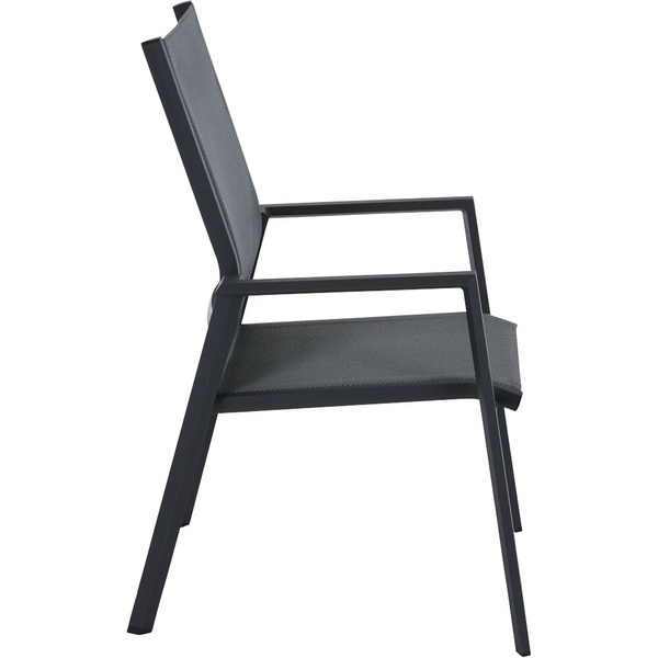 TAURO Stapelsessel, matt anthrazit Gest. Alu matt anthrazit