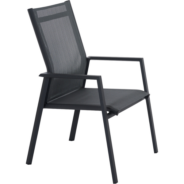 TAURO Stapelsessel, matt anthrazit Gest. Alu matt anthrazit