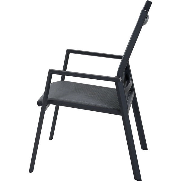 TAURO Stapelsessel, matt anthrazit Gest. Alu matt anthrazit