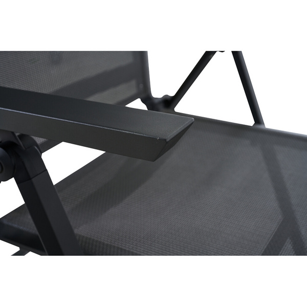 TAURO Klappliege, matt anthrazit Gest. Alu matt anthrazit, Bezüge aus Ranotex® Gewebe