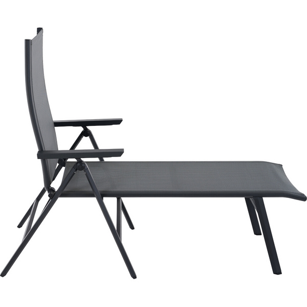 TAURO Klappliege, matt anthrazit Gest. Alu matt anthrazit, Bezüge aus Ranotex® Gewebe
