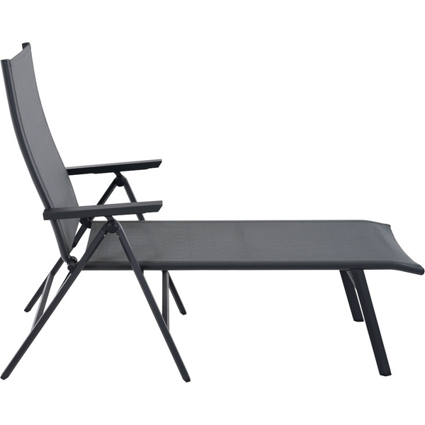 TAURO Klappliege, matt anthrazit Gest. Alu matt anthrazit, Bezüge aus Ranotex® Gewebe