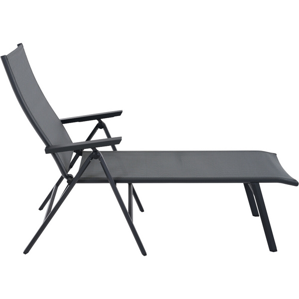 TAURO Klappliege, matt anthrazit Gest. Alu matt anthrazit, Bezüge aus Ranotex® Gewebe