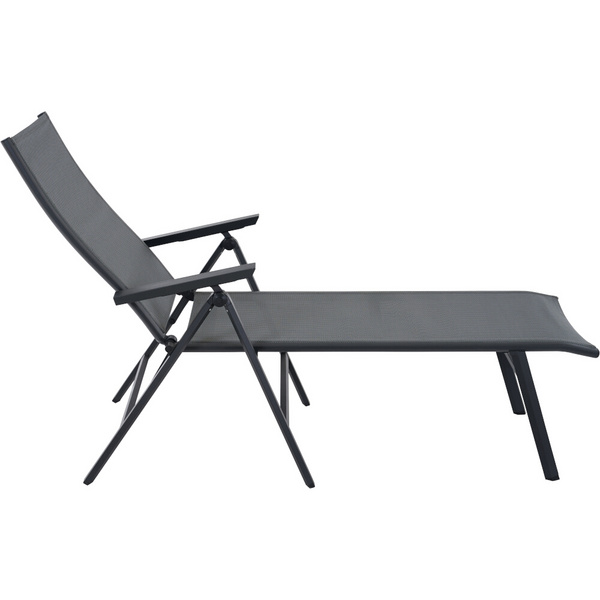 TAURO Klappliege, matt anthrazit Gest. Alu matt anthrazit, Bezüge aus Ranotex® Gewebe