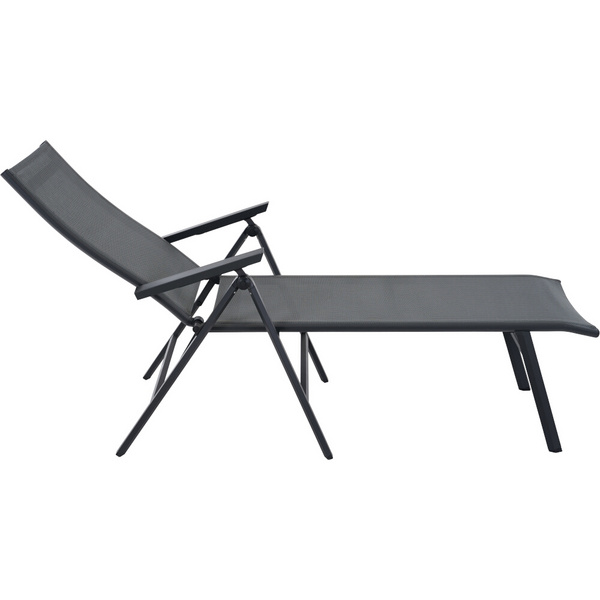TAURO Klappliege, matt anthrazit Gest. Alu matt anthrazit, Bezüge aus Ranotex® Gewebe