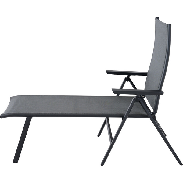 TAURO Klappliege, matt anthrazit Gest. Alu matt anthrazit, Bezüge aus Ranotex® Gewebe