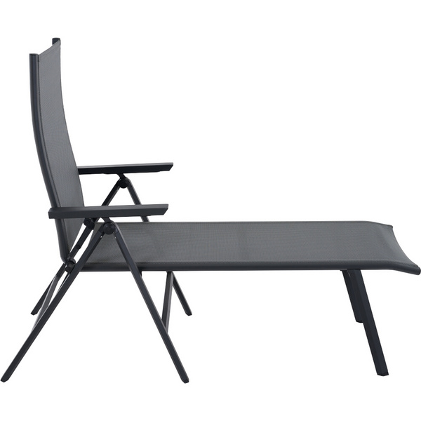 TAURO Klappliege, matt anthrazit Gest. Alu matt anthrazit, Bezüge aus Ranotex® Gewebe