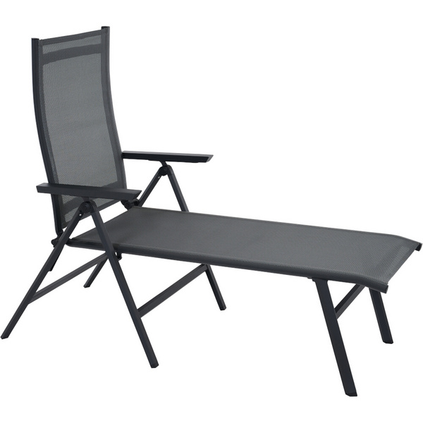 TAURO Klappliege, matt anthrazit Gest. Alu matt anthrazit, Bezüge aus Ranotex® Gewebe