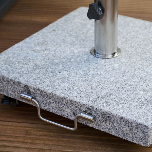 ENNIO Granit Schirmständer 28kg, eckig Bedruckt, Bez. 70% Baumw. und 30% Polyester