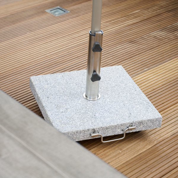 ENNIO Granit Schirmständer 28kg, eckig Bedruckt, Bez. 70% Baumw. und 30% Polyester