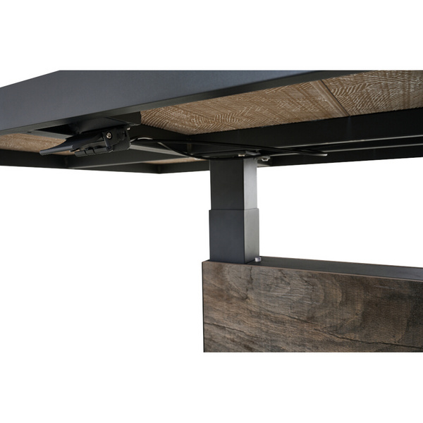 TALINA Lifttisch 160x90cm anthrazit/washed grey Bedruckt, Bez. 70% Baumw. und 30% Polyester