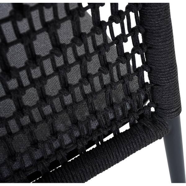 CORTINA Stapelsessel matt anthrazit/grau Bedruckt, Bez. 70% Baumw. und 30% Polyester