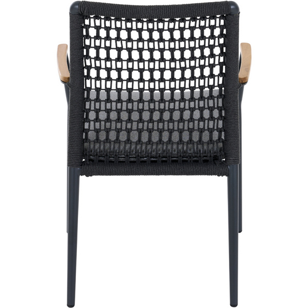 CORTINA Stapelsessel matt anthrazit/grau Bedruckt, Bez. 70% Baumw. und 30% Polyester