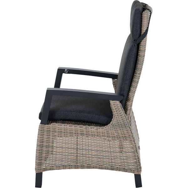 CORIDO Move Sessel matt anthrazit/taupe grey Bedruckt, Bez. 70% Baumw. und 30% Polyester