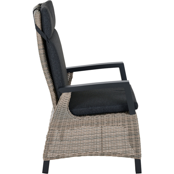 CORIDO Move Sessel matt anthrazit/taupe grey Bedruckt, Bez. 70% Baumw. und 30% Polyester