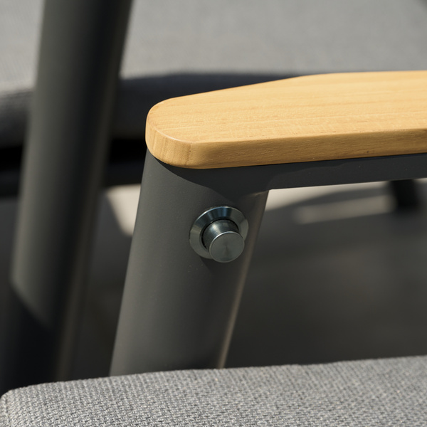 CORTINA Move Sessel matt anthrazit/grau Bedruckt, Bez. 70% Baumw. und 30% Polyester