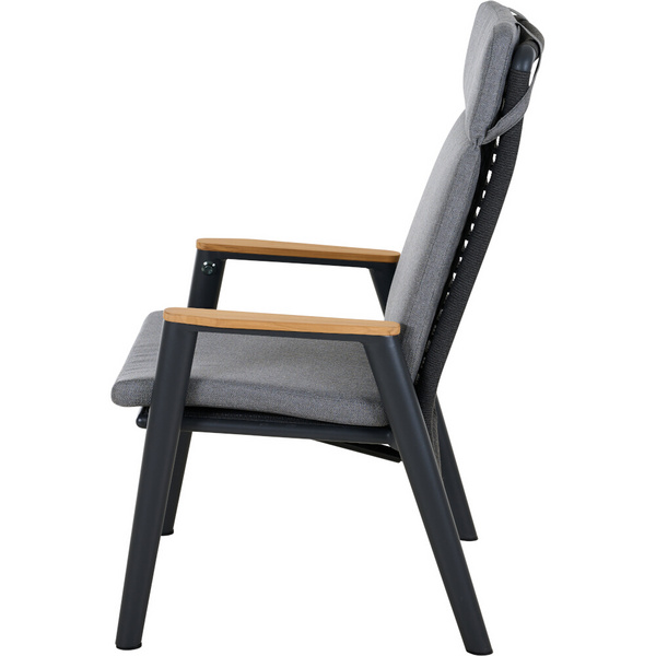 CORTINA Move Sessel matt anthrazit/grau Bedruckt, Bez. 70% Baumw. und 30% Polyester